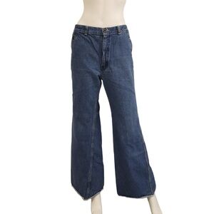 vintage denim wide leg bell-bottoms
